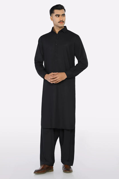 Black Wash & Wear Shalwar Kameez