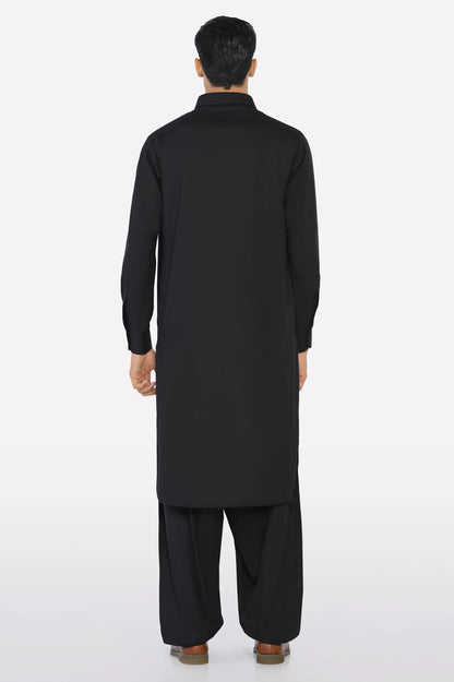 Black Wash & Wear Shalwar Kameez