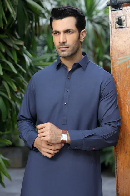 Dark Grey Wash & Wear Shalwar Kameez