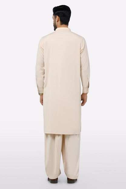 Fawn Wash & Wear Shalwar Kameez