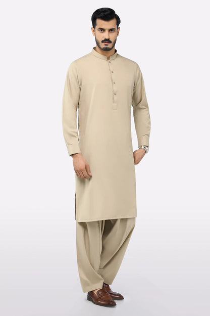Light Brown Wash & Wear Shalwar Kameez