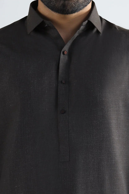 Dark Brown Wash & Wear Shalwar Kameez