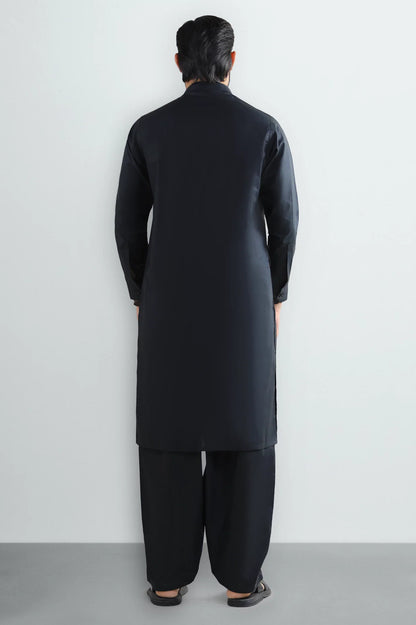 Black Cotton Shalwar Kameez