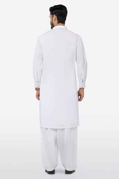 Cream Cotton Shalwar Kameez