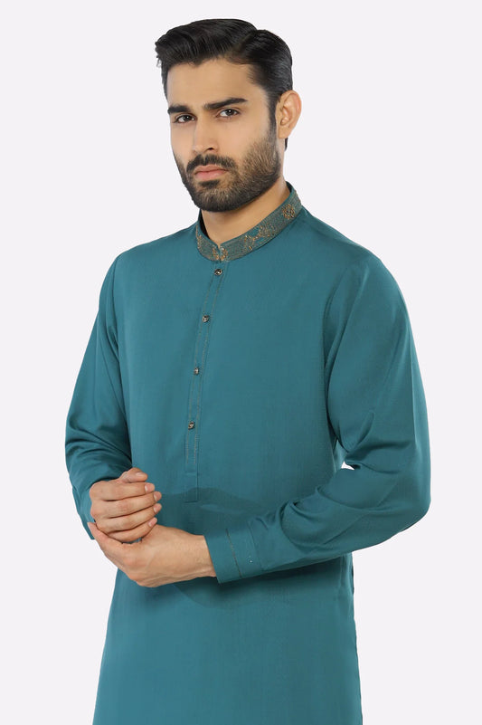 Sea Green Wash & Wear Shalwar Kameez