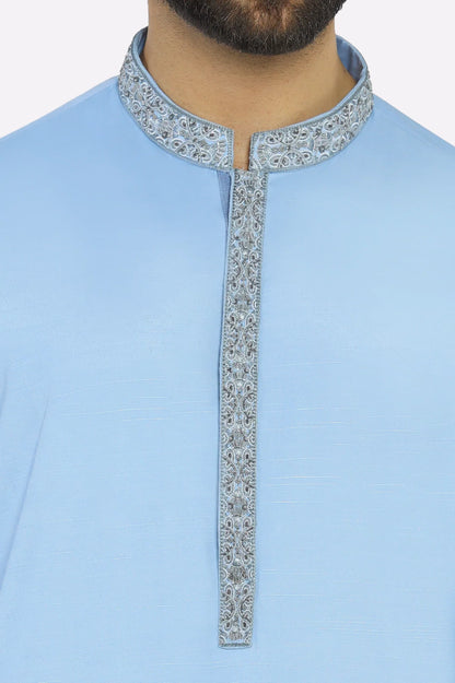Sky Blue Wash & Wear Shalwar Kameez