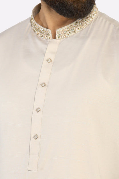 Light Beige Wash & Wear Shalwar Kameez