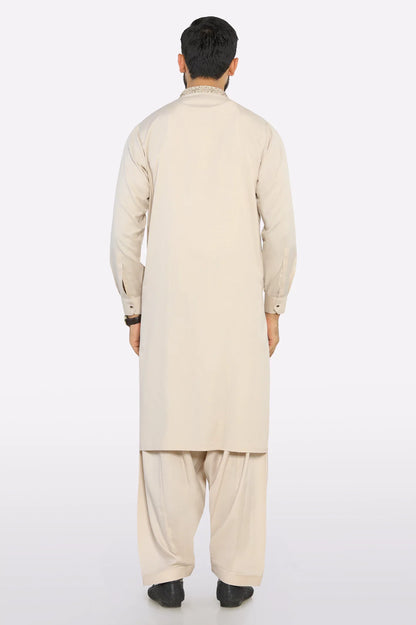 Light Beige Wash & Wear Shalwar Kameez
