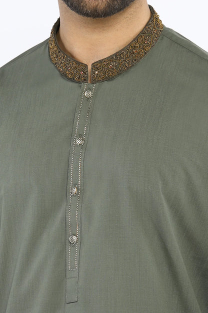 Green Wash & Wear Shalwar Kameez