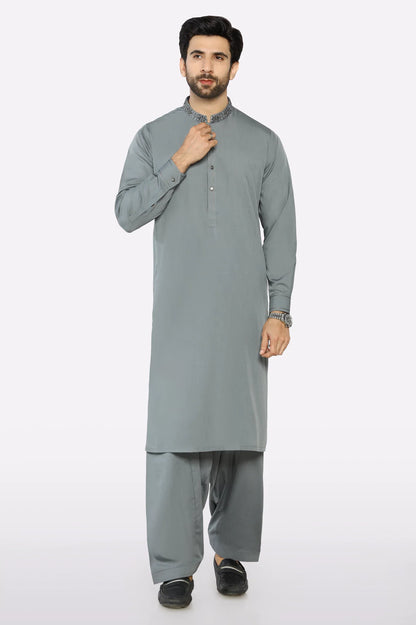 Light Grey Wash & Wear Shalwar Kameez