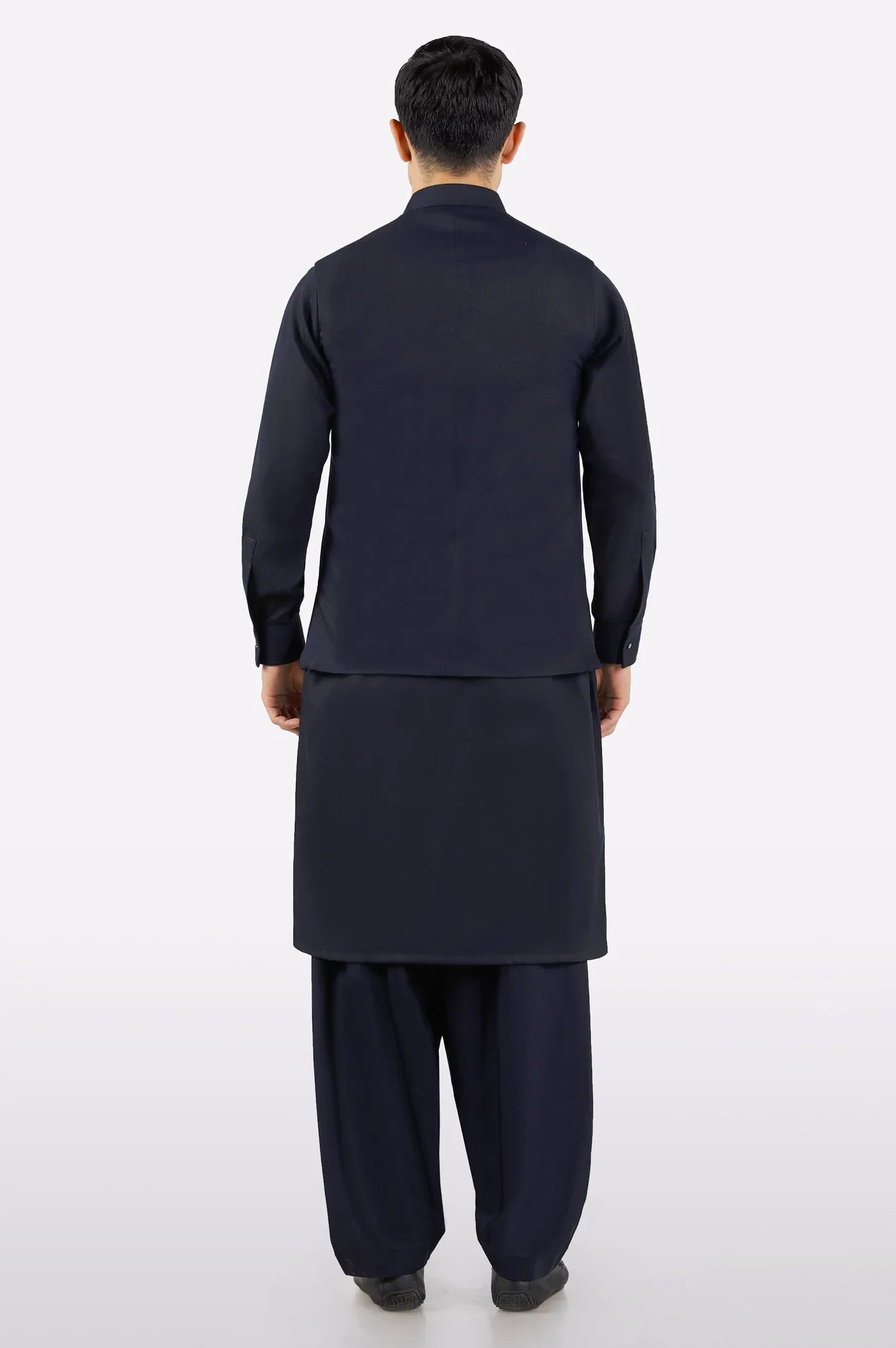 Navy Blue Shalwar Kameez with Waistcoat