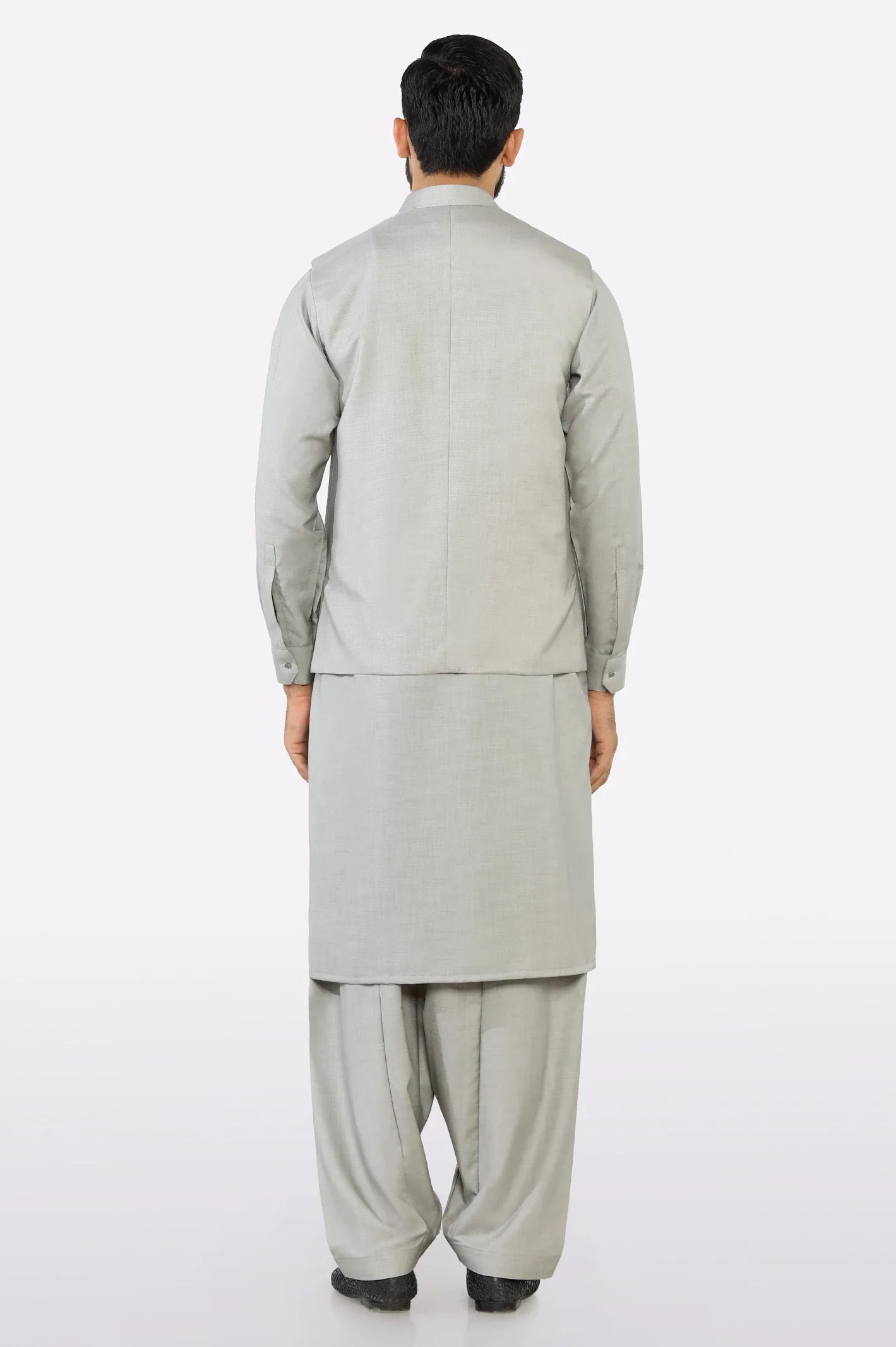 Beige Shalwar Kameez with Waistcoat