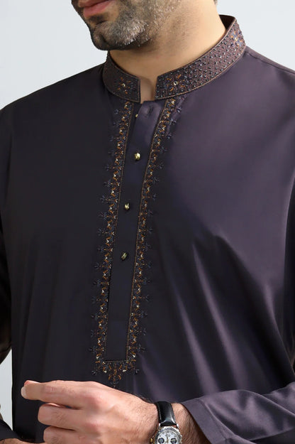 Coffee Brown Wash & Wear Kurta Pajama