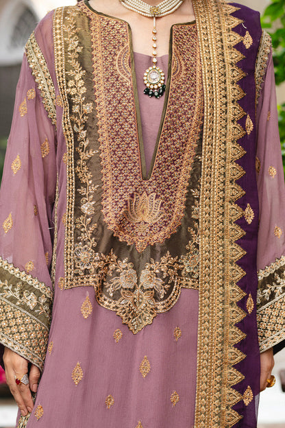 3 Piece Embroidered Chiffon KAMILLA - FSU5654