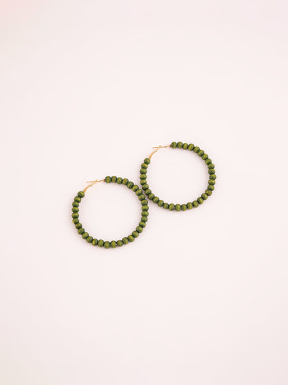 Beaded Hoop Earrings