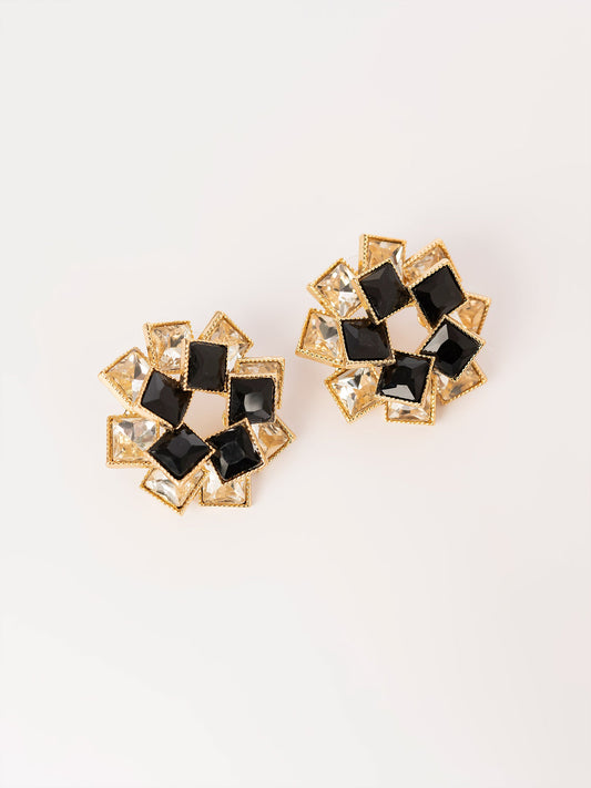 Spiral Stoned Earrings