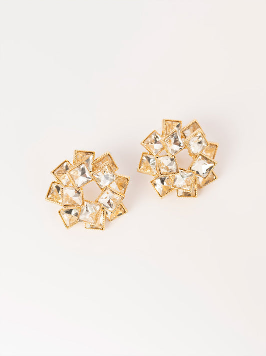 Spiral Stoned Earrings