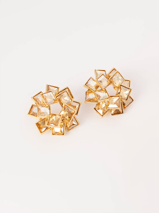 Spiral Stoned Earrings