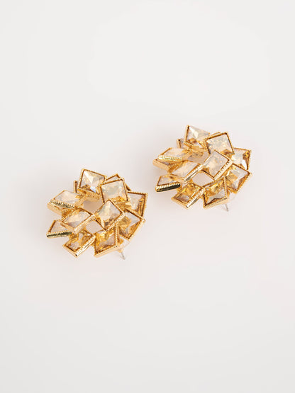 Spiral Stoned Earrings
