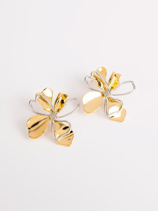 Abstract Floral Earrings