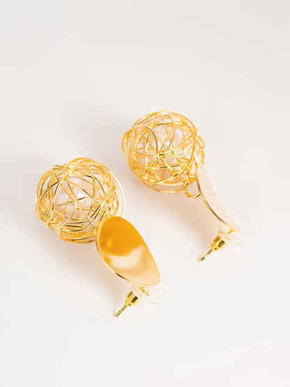 Caged Pearl Earrings