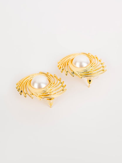 Spiral Pearl Earrings