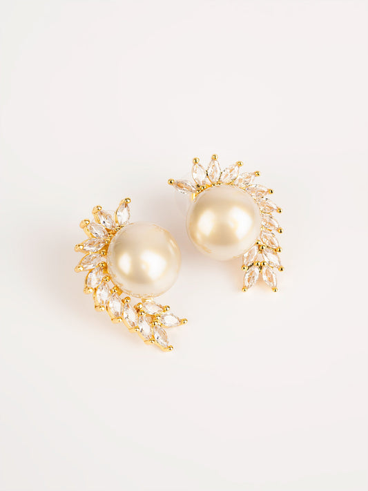 Curvy Pearl Earrings
