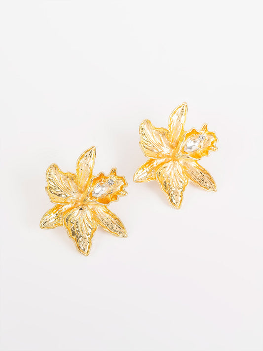 Textured Flower Earrings