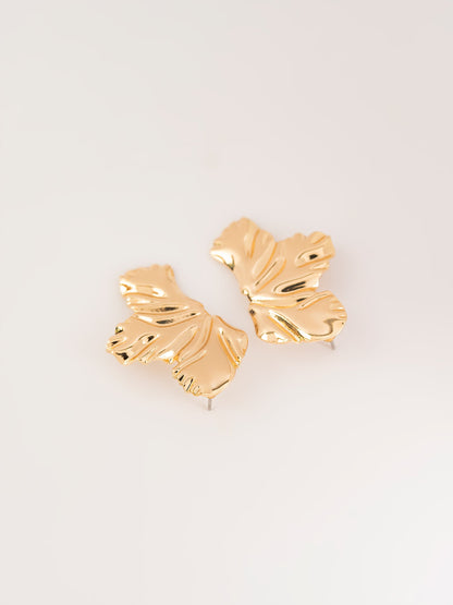 Hammered Flower Earrings