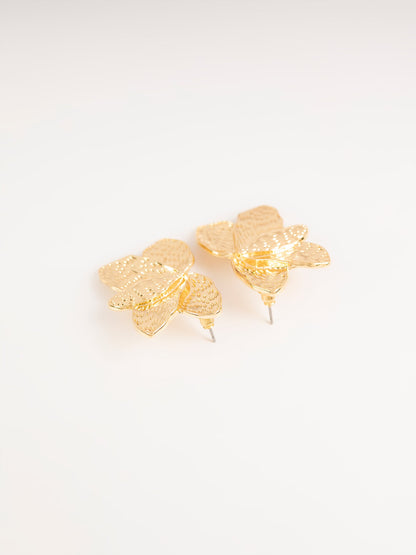 Hammered Flower Earrings