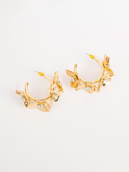 Floral Half Hoops