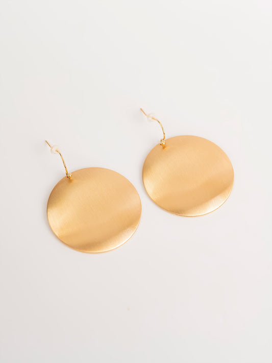 Matt Finish Round Earrings