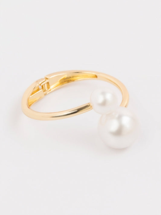 Pearl Cuff Bangle Bracelet
