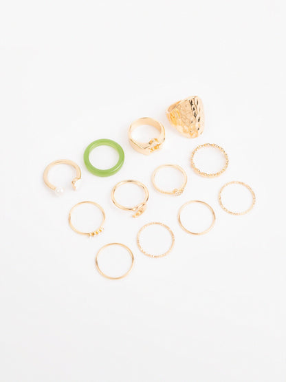 Hammered Ring Set