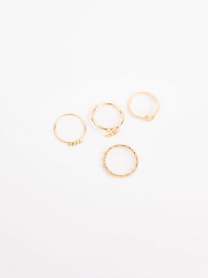 Hammered Ring Set