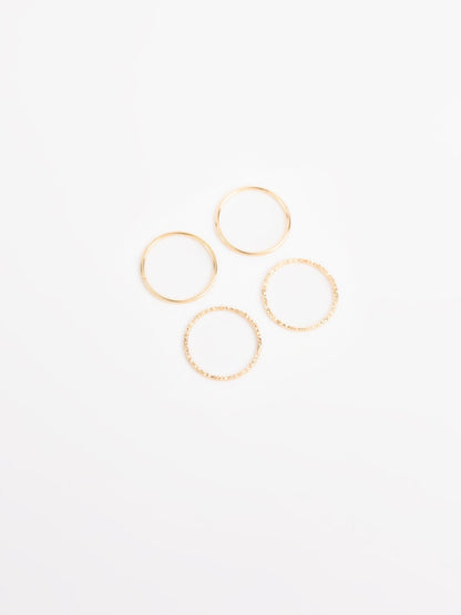 Hammered Ring Set