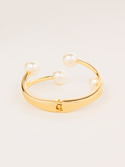 Pearl Open Bracelet