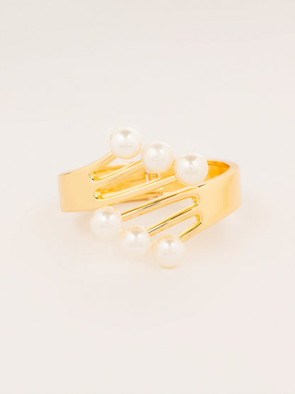 Pearl Fan Cuff Bracelet