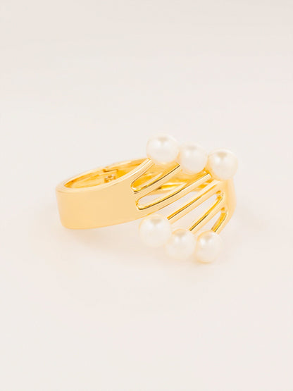 Pearl Fan Cuff Bracelet