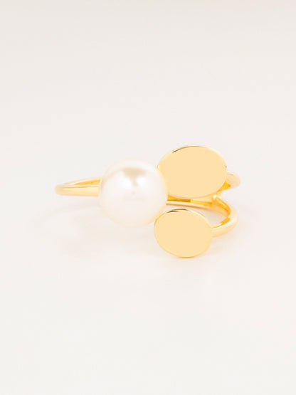 Pearl Oval Cuff Bracelet