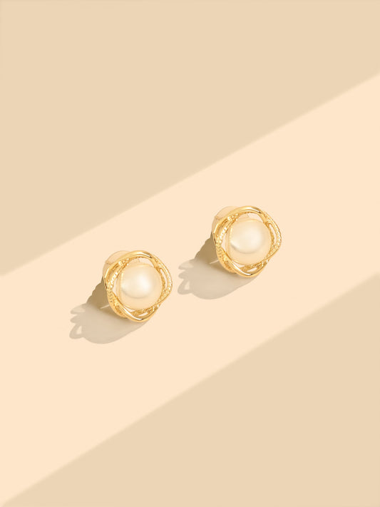 Floral Pearl Studs