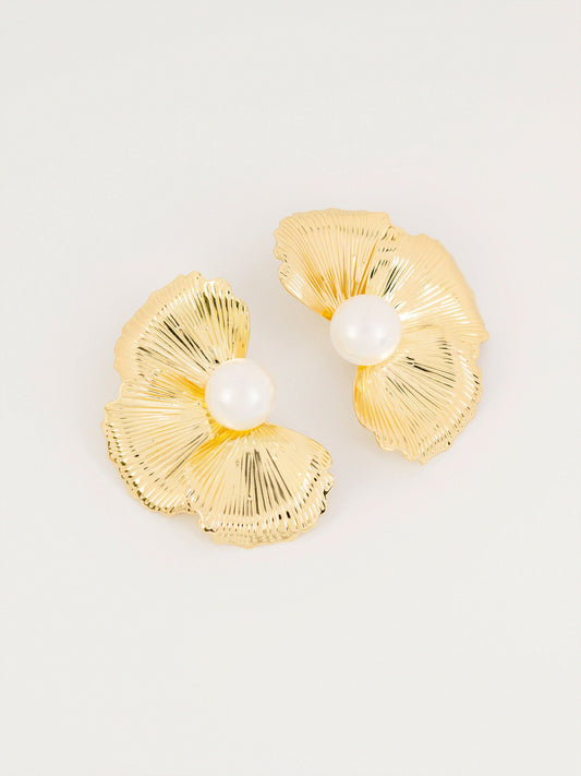 Floral Pearl Studs