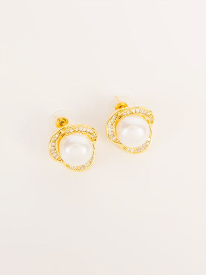 Rhinestone Stud Earrings