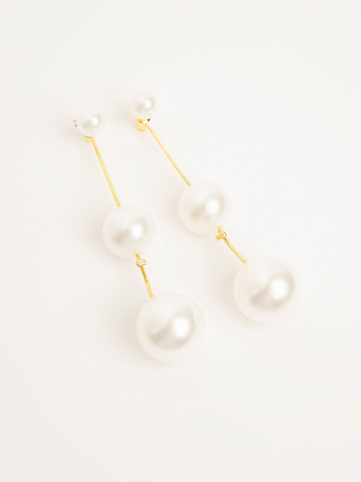 Triple Pearl Drop Earrings