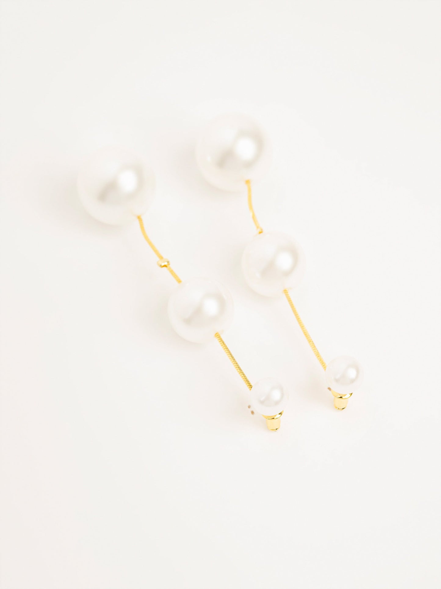 Triple Pearl Drop Earrings