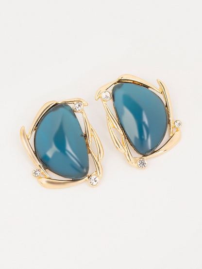 Stone Frame Earrings