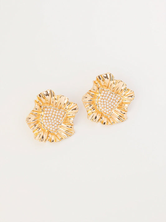 Textured Floral Earrings