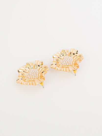 Textured Floral Earrings