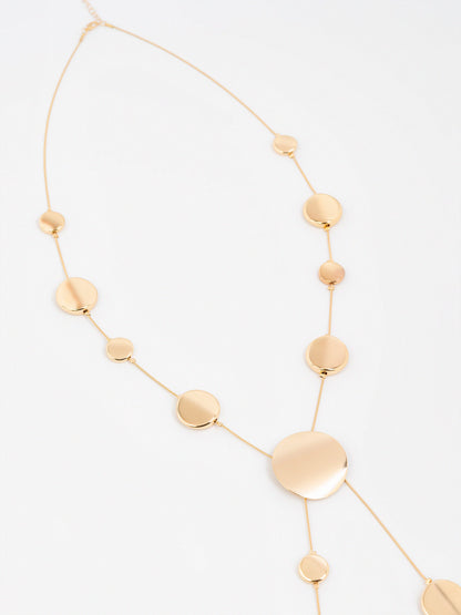Geometric Disc Necklace