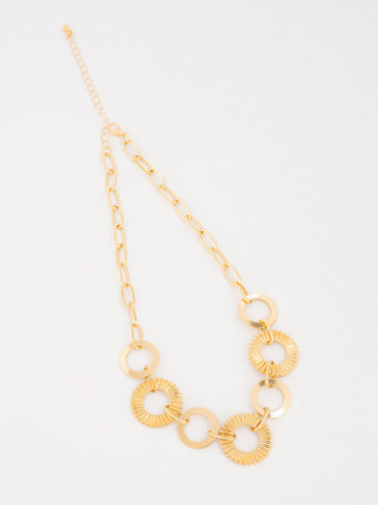 Geometric Circle Necklace